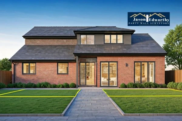 Home extension focusing on boundary line Normanton